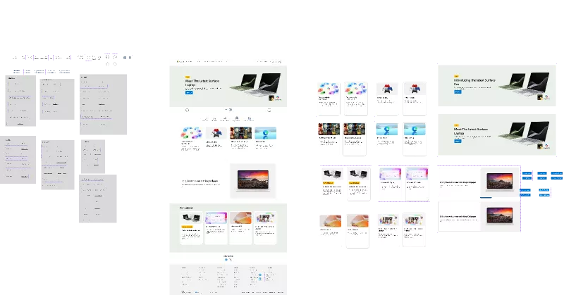 Microsoft Website UI Design Figma preview